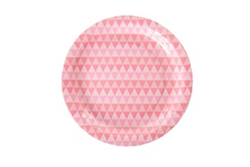 Pink Geo  - paper plates