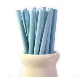 Paper Straws - Solid blue
