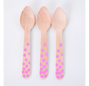 Wooden Spoons - Pink (x20)