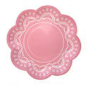Pink Lovely Lace  - paper plates